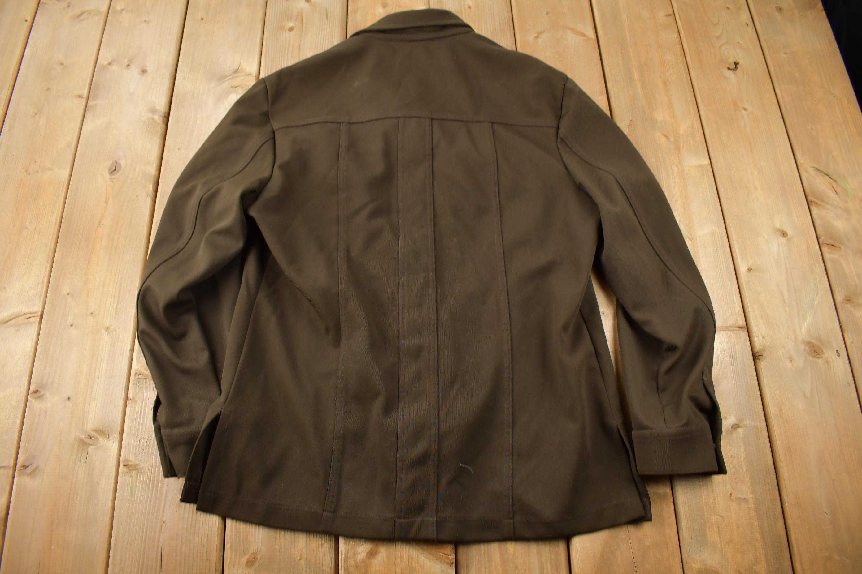 Vintage 1970s Lee Western Style Pearl Snap Button Up Shirt Made in USA Size L