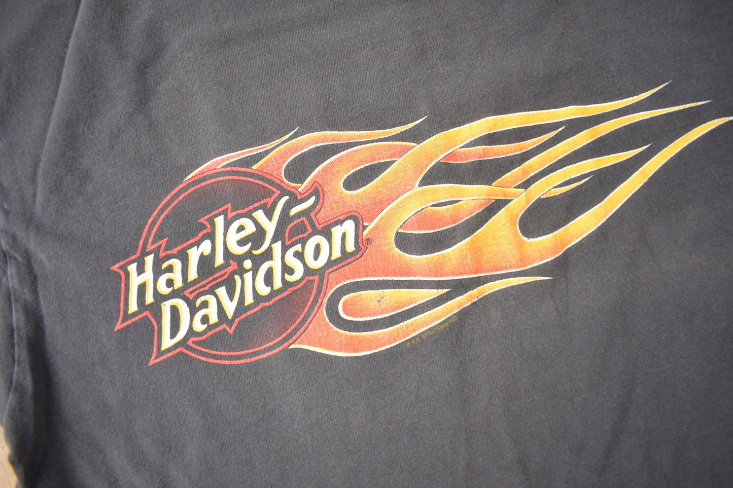 Vintage 1990s Harley Davidson Motorcycles Hurst Ottawa Ontario Single Stitch Graphic T-Shirt Made In USA