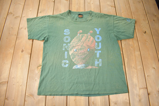 Vintage 1992 Sonic Youth Dirty Single Stitch Graphic Brockum Band T Shirt Made in USA Size XL