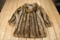 Vintage 1970s Brown Racoon Fur Coat