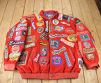 Vintage 1990s Jeff Hamilton NBA Basketball Team Logo Patchwork Wool Jacket
