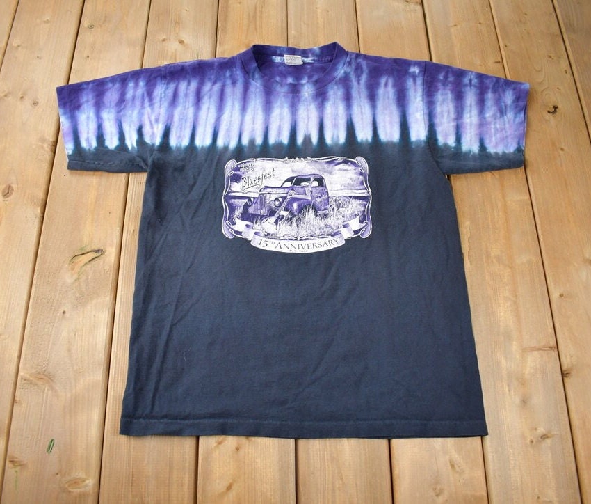 Vintage 2000s Cisco Blues Fest Tye Dye Souvenir Travel Single Stitch T Shirt Made In USA