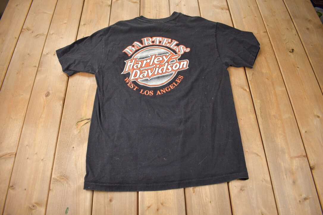 Vintage 1993 Bartels" Harley Davidson West Los Angeles Single Stitch Graphic T-Shirt Made In USA