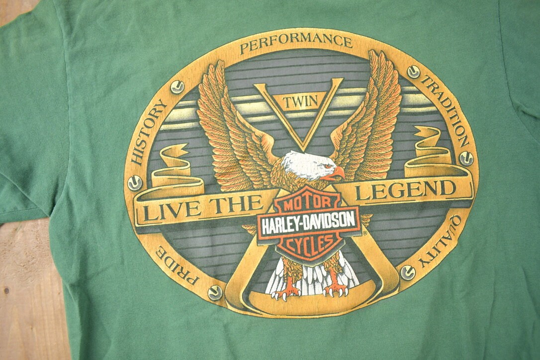 Vintage 1990s Harley Davidson Of Lexington Kentucky Single Stitch Graphic T-Shirt Made In USA