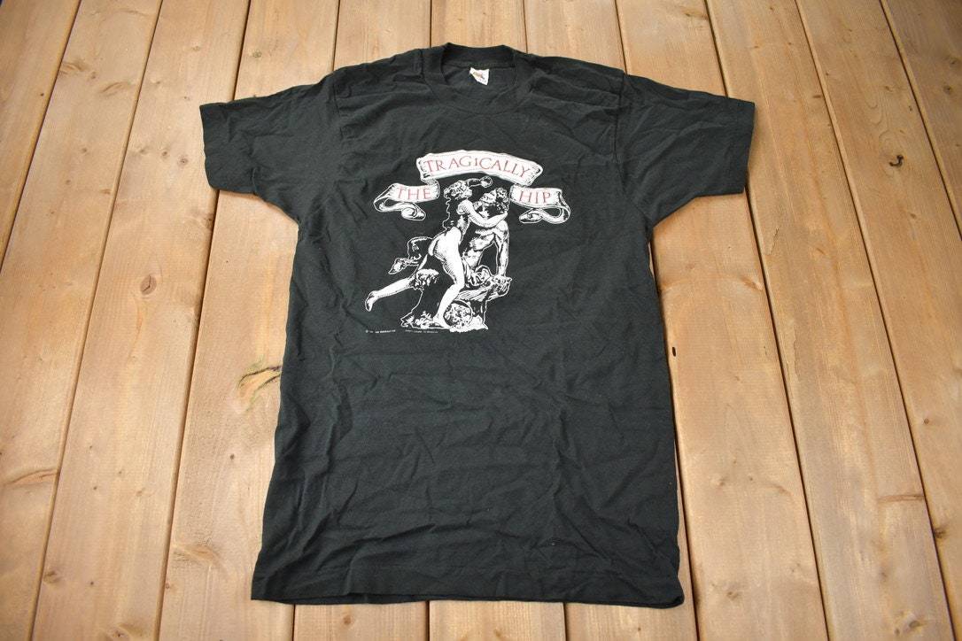 Vintage 1991 Deadstock The Tragically Hip World Tour Single Stitch Band Tee Made In Canada