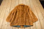 Vintage 1970s Lee Furs Brown Mink Short Fur Coat