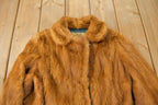 Vintage 1970s Lee Furs Brown Mink Short Fur Coat