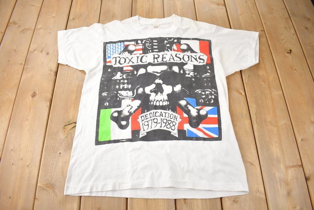 Vintage 1988 Toxic Reasons Dedication Single Stitch Band Tee Made in USA