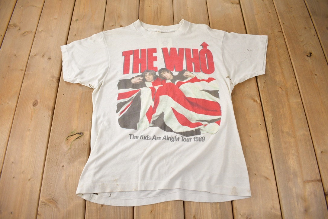Vintage 1989 The Who The Kids Are Alright Tour Single Stitch Band Tee Made in USA