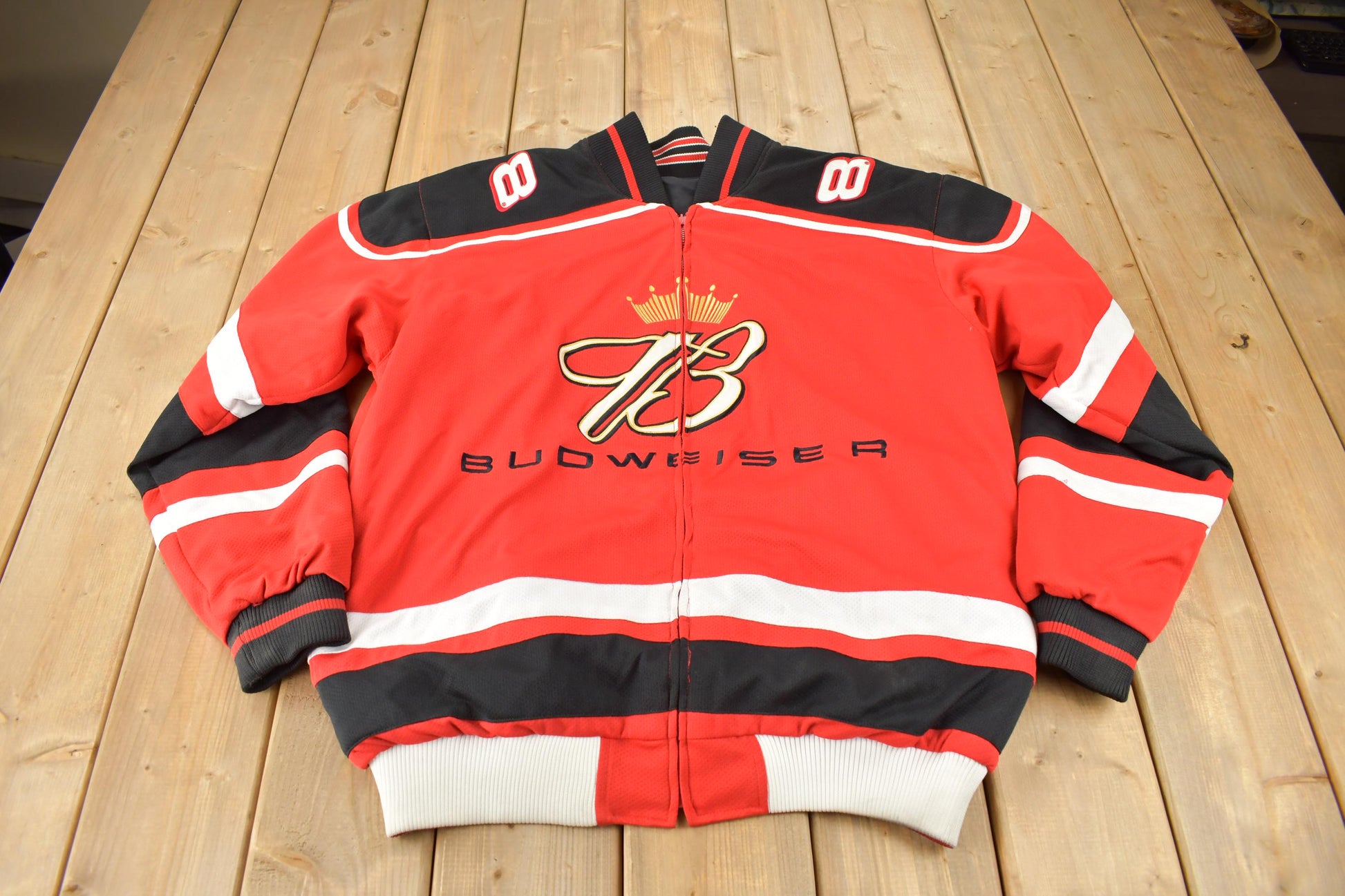 Vintage 1990s Dale Earnhardt Embroidered Reversible NASCAR Jacket