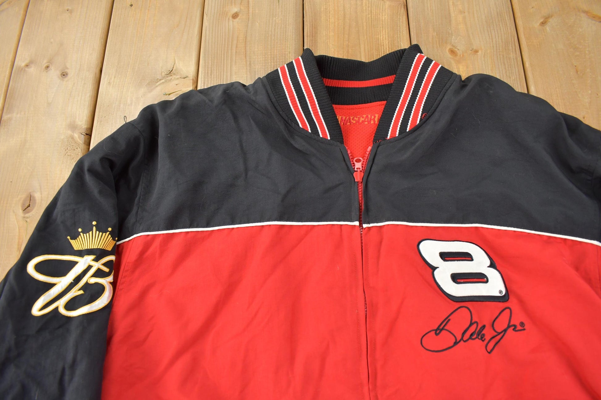 Vintage 1990s Dale Earnhardt Embroidered Reversible NASCAR Jacket