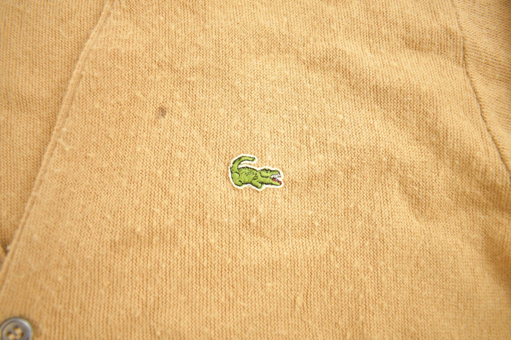 Vintage 1970s IZod Knit Embroidered Cardigan Sweater Made In USA