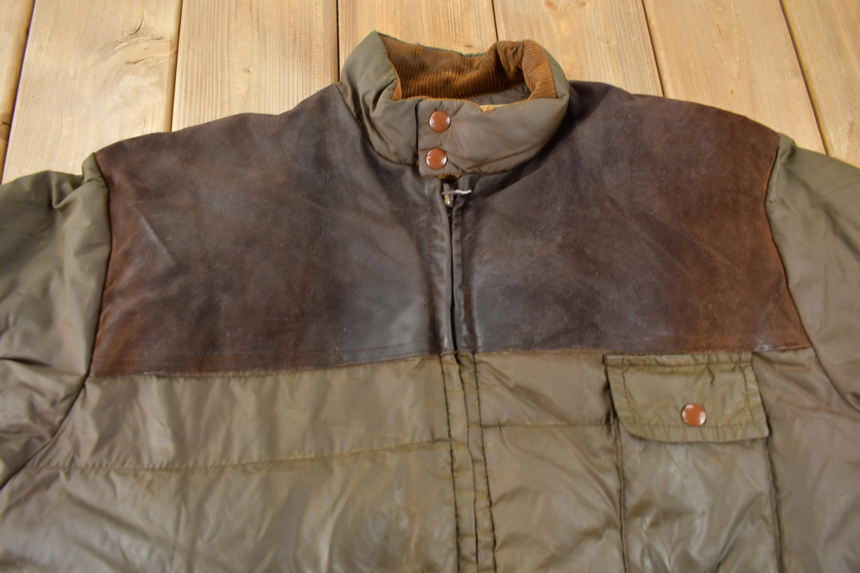 Vintage 1970s Woods Arctic Brand Down Fill Hunting Jacket Made In Canada