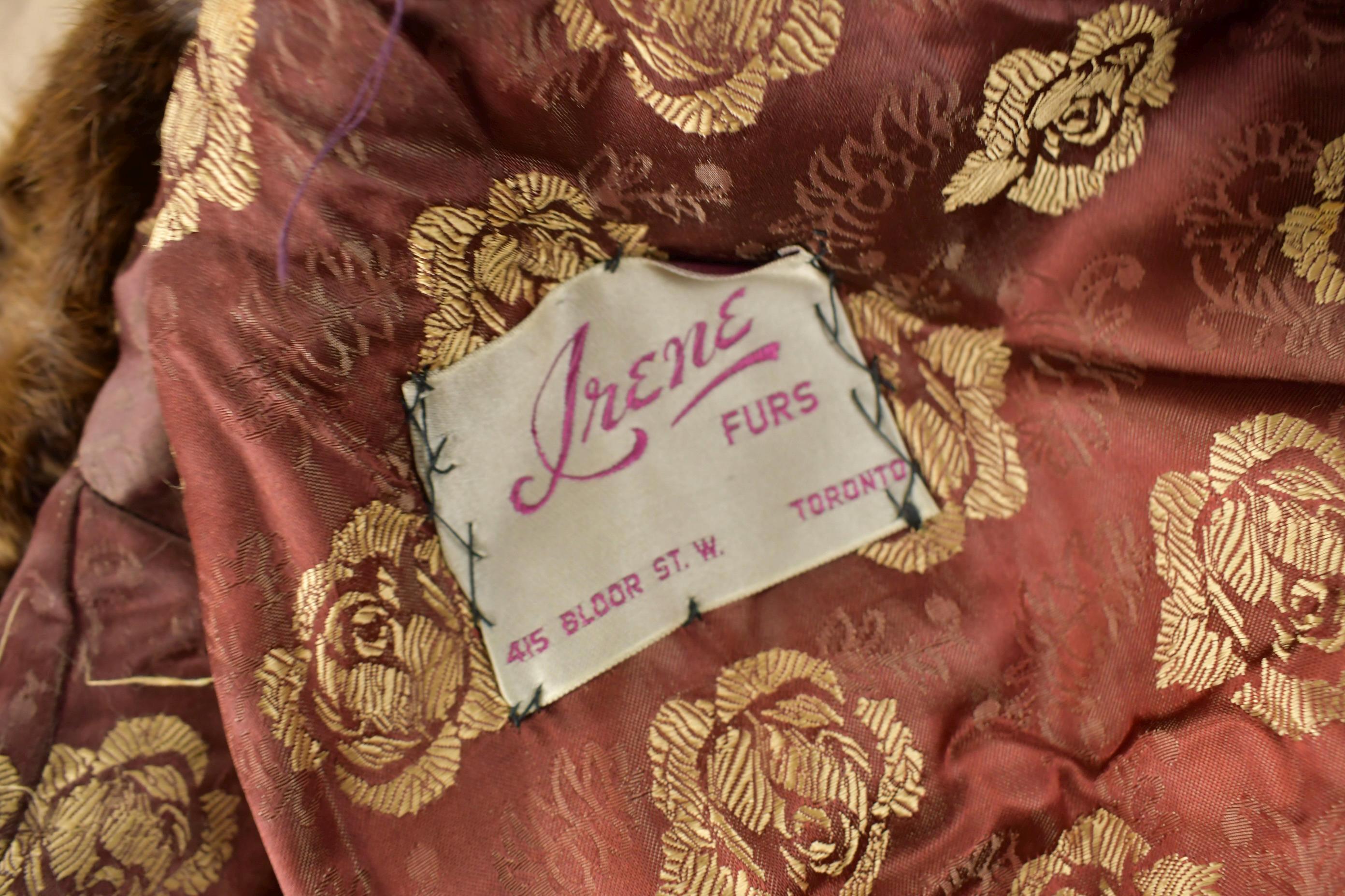 Vintage 1970s Irene Furs Brown Mink Fur Coat Made In Canada