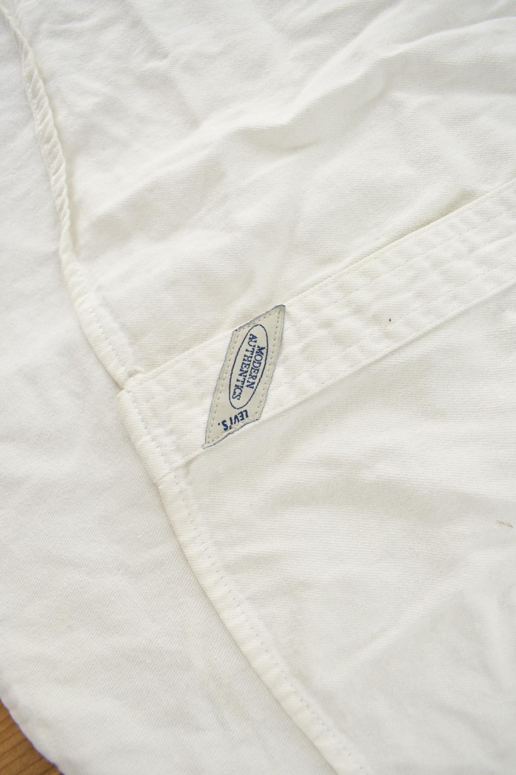 Vintage 1990s Levi's Red Tab White Button Up Flannel Shirt Size L