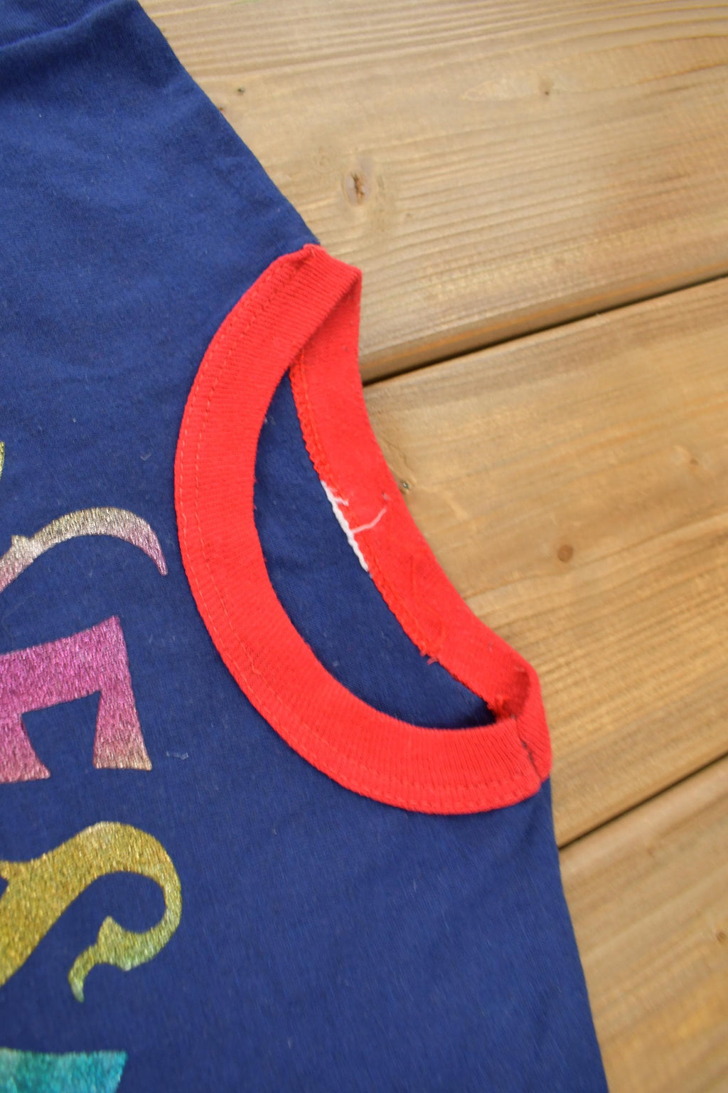 Vintage 1970s Genesis Super Tramp Led-Zeppelin rush Aerosmith Graphic Ringer Band Tee Made in USA