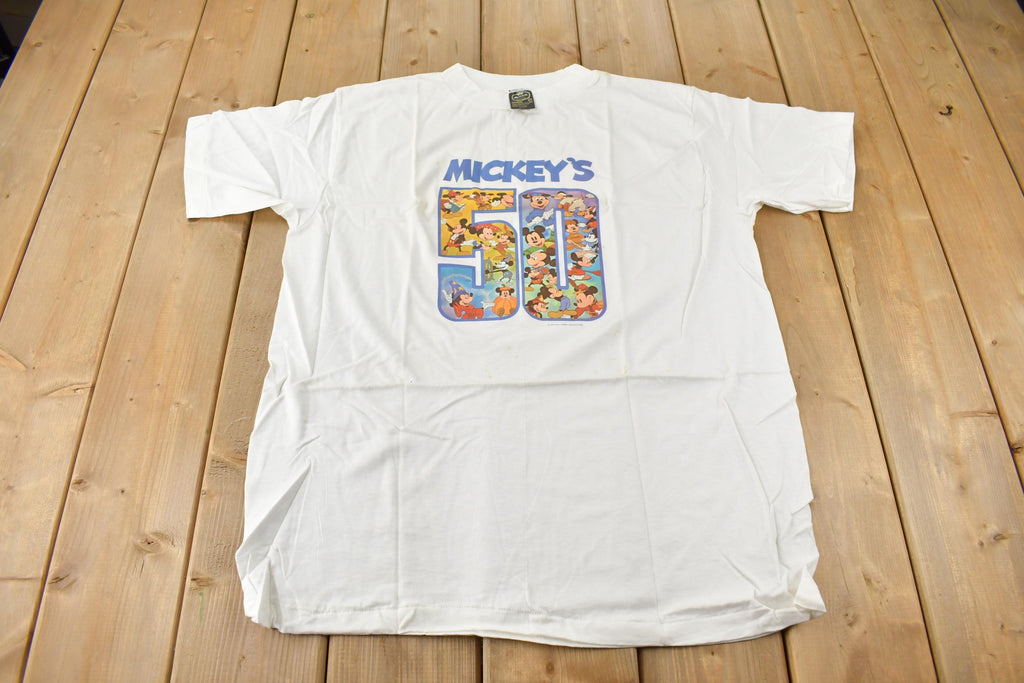 Vintage 1976 Deadstock Walt Disney Mickey Mouse Graphic Ringer T-Shirt