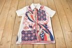 Vintage 1970s All Over Abstract Pattern Short Sleeve Button Up Shirt