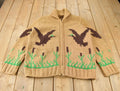 Vintage 1940s Hand-Knit Duck Hunting Cowichan Sweater