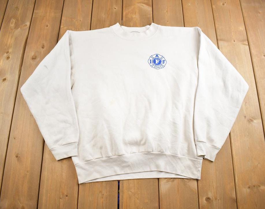 Vintage 1990s 1041 Albert Lea Fire Fighters Souvenir Travel Crewneck Sweatshirt Made In USA