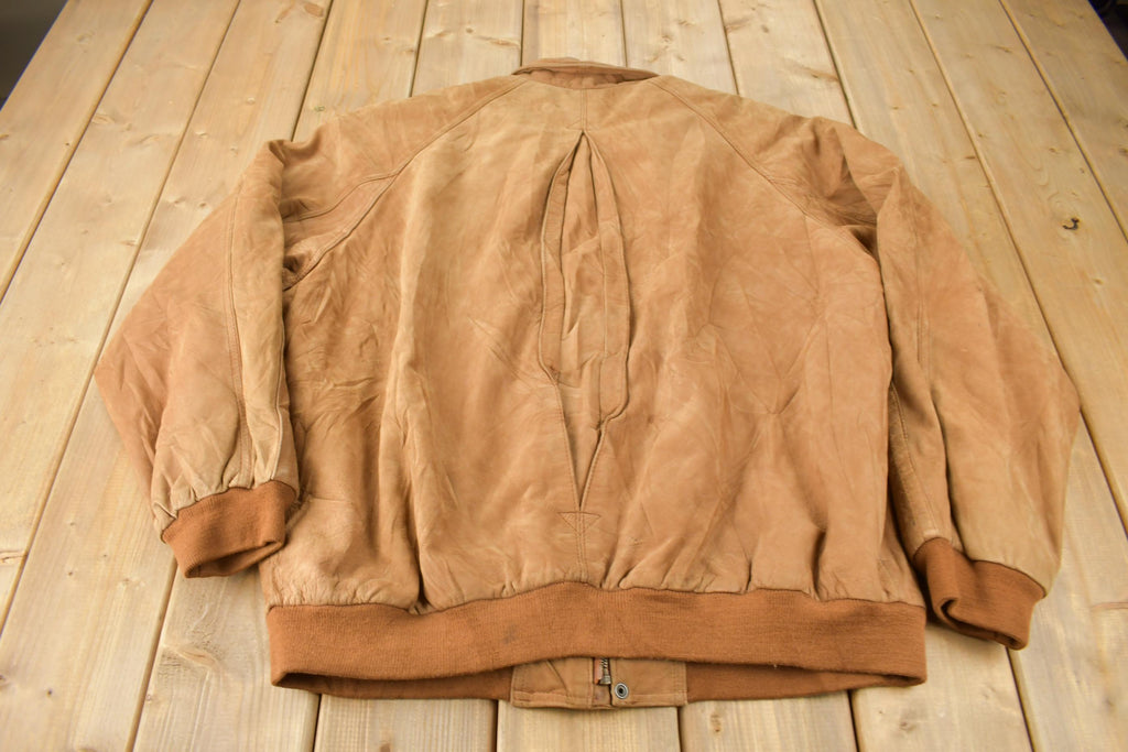 Vintage 1990s Marlboro Adventure Team Brown SuedeJacket