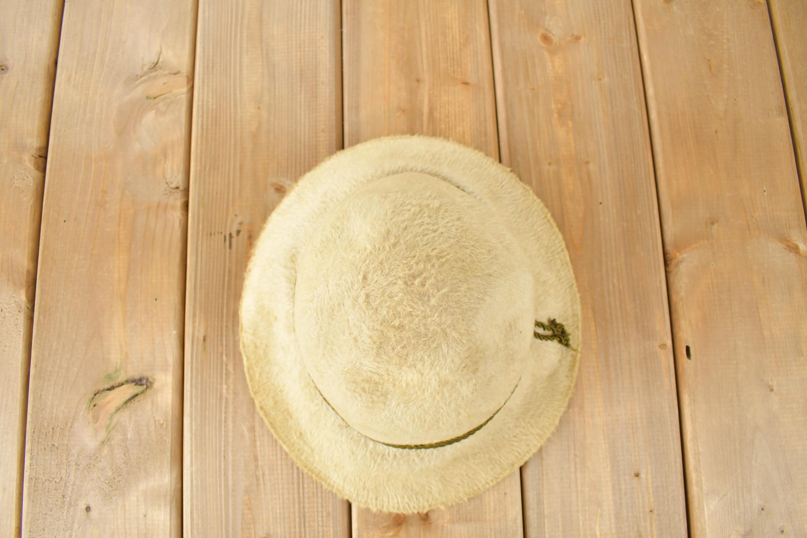 Vintage 1950s Beige Fur Fedora MAde In Australia