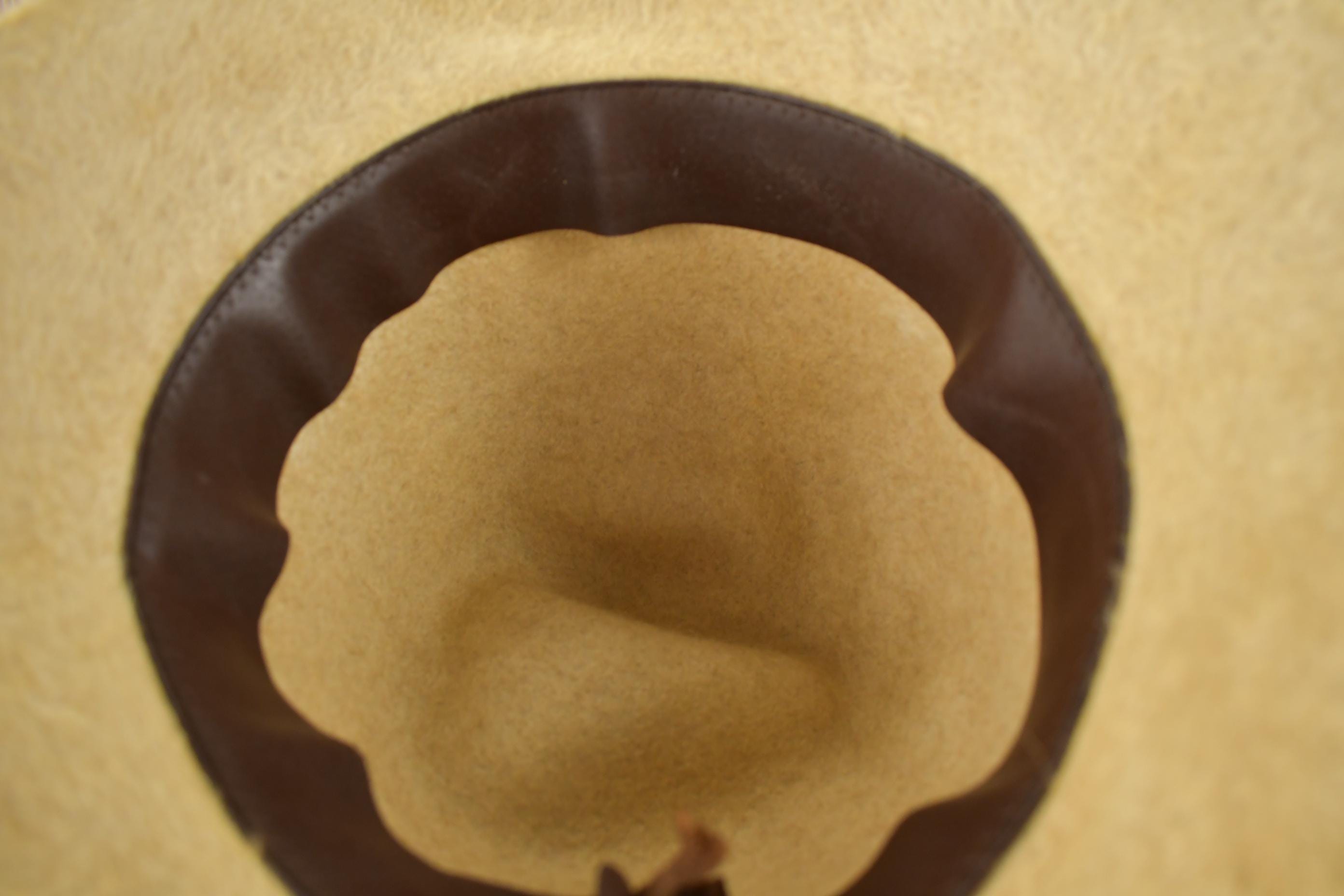 Vintage 1950s Beige Fur Fedora MAde In Australia