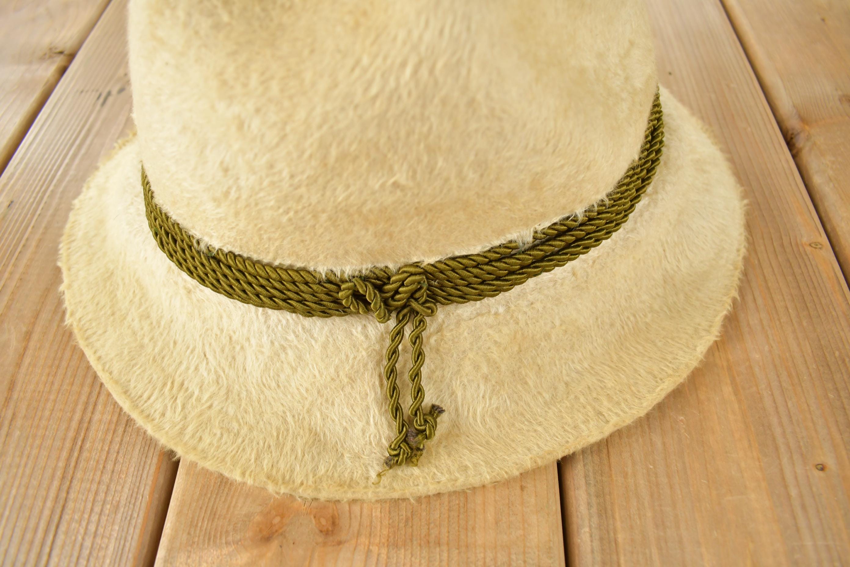 Vintage 1950s Beige Fur Fedora MAde In Australia