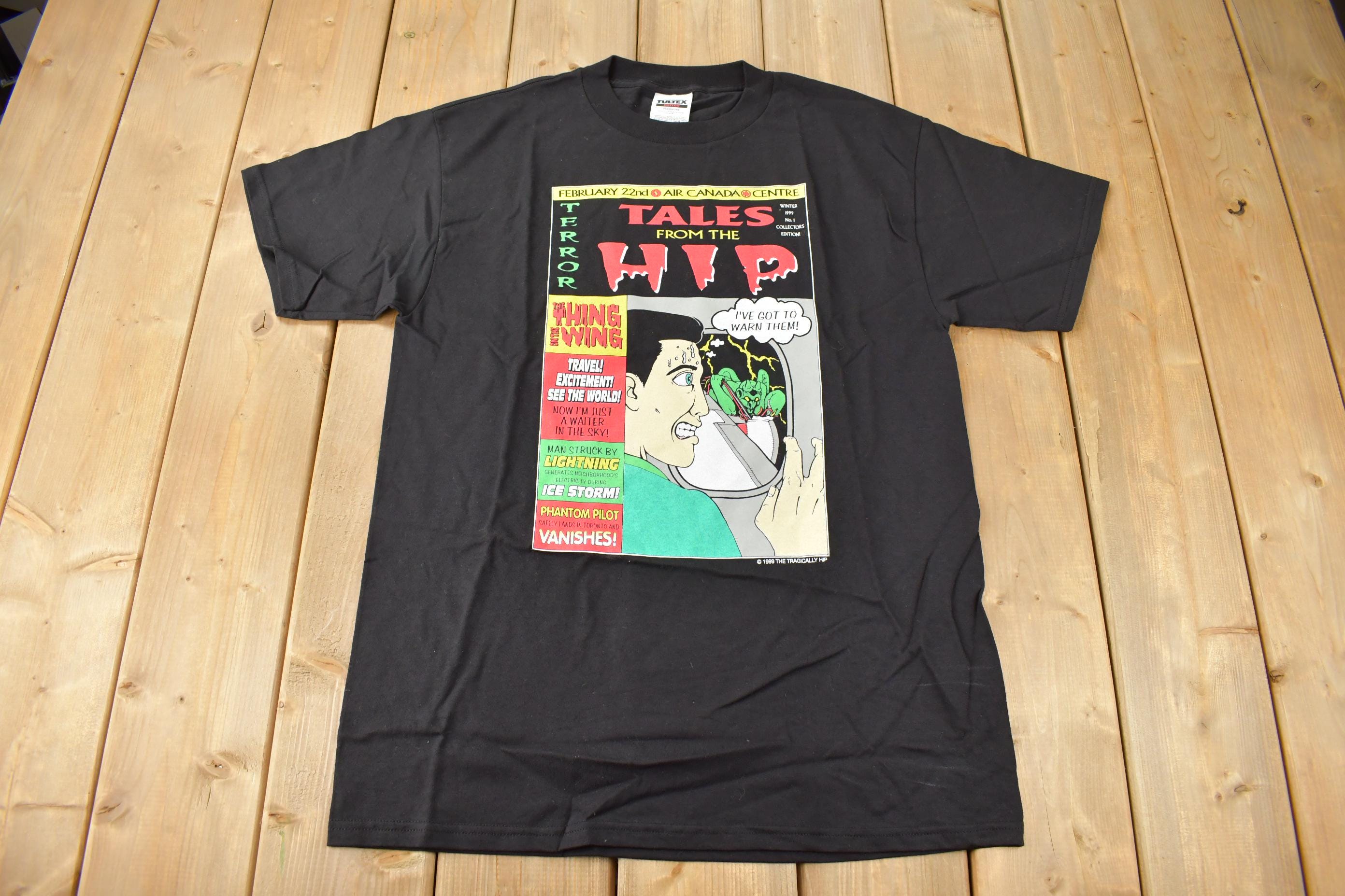 Vintage 1999 Deadstock The Tragically Hip Terror Tales From The Hip Tour Graphic Band Tee Size Large