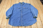 Vintage 1980s Plaid Lined Carhartt Rugged Outdoors Button Up Shirt