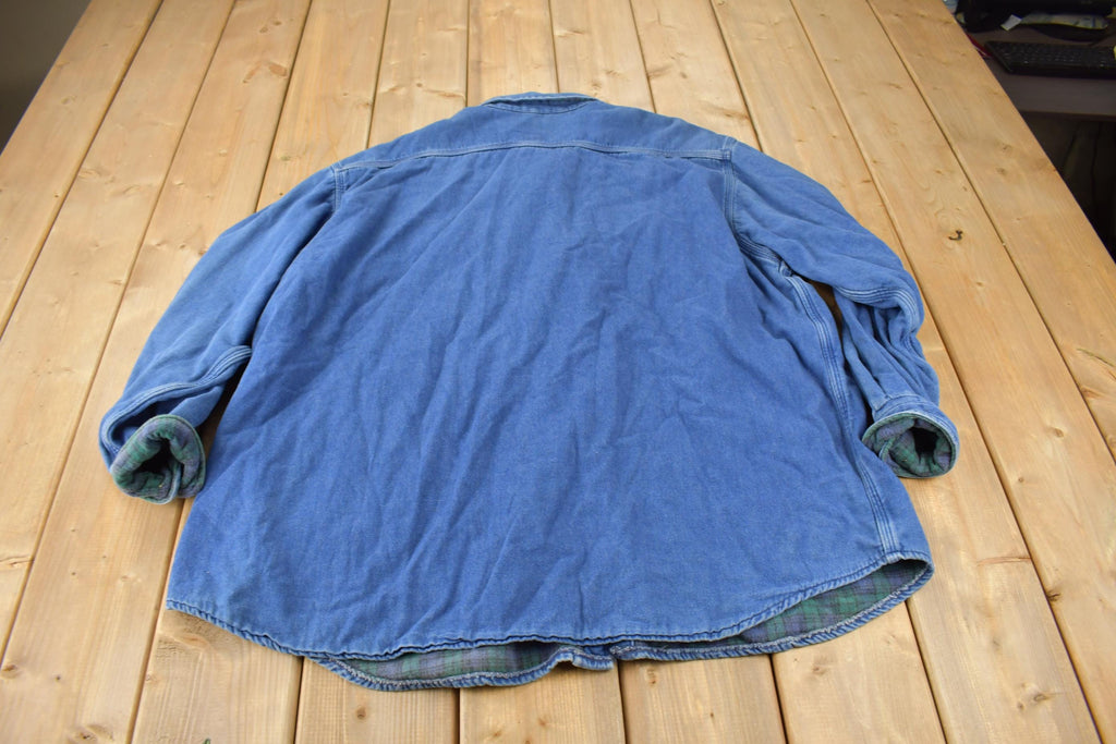 Vintage 1980s Plaid Lined Carhartt Rugged Outdoors Button Up Shirt