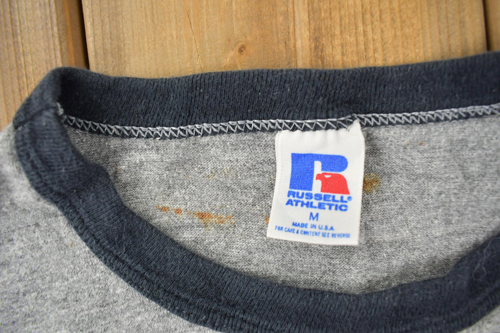 Vintage 1980s Russell Athletics Hultquist Ranger Graphic Ringer T-Shirt Made In USA