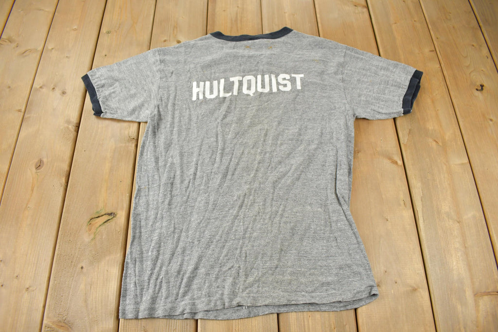 Vintage 1980s Russell Athletics Hultquist Ranger Graphic Ringer T-Shirt Made In USA