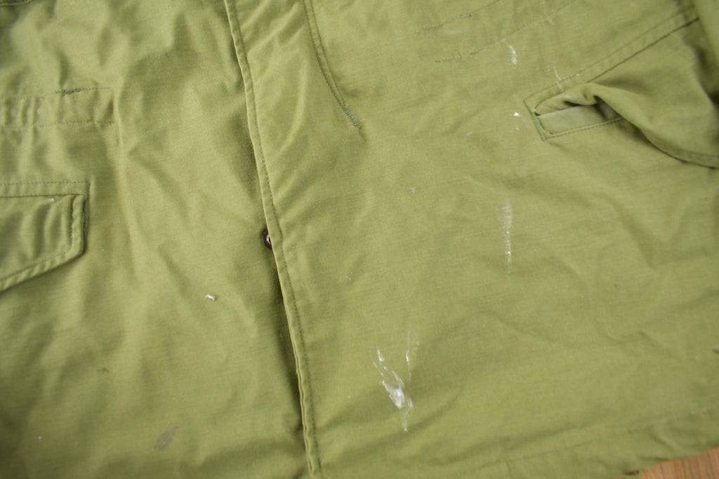 Vintage 1970 OG-107 US Military Mans Field Coat With Hood