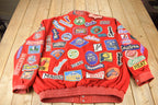Vintage 1990s Jeff Hamilton NBA Basketball Team Logo Patchwork Wool Jacket