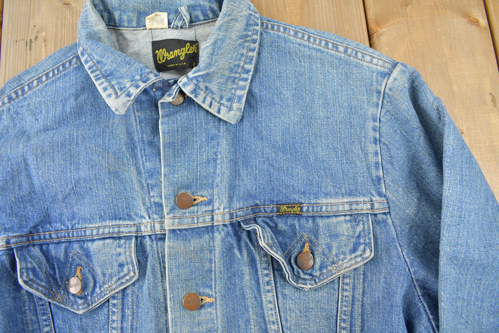 Vintage 1980s Wrangler Light Wash Jean Jacket Size 42