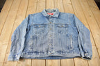 Vintage 1980s Wrangler Hero Light Wash Jean Jacket Size XXL