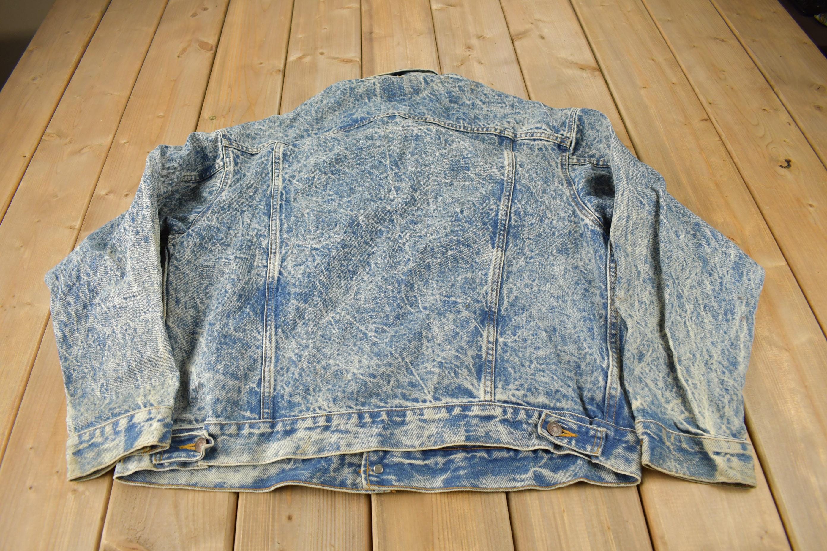 Vintage 1970s Levi's Acid Wash Type 3 Jean Jacket Made In USA Size XL