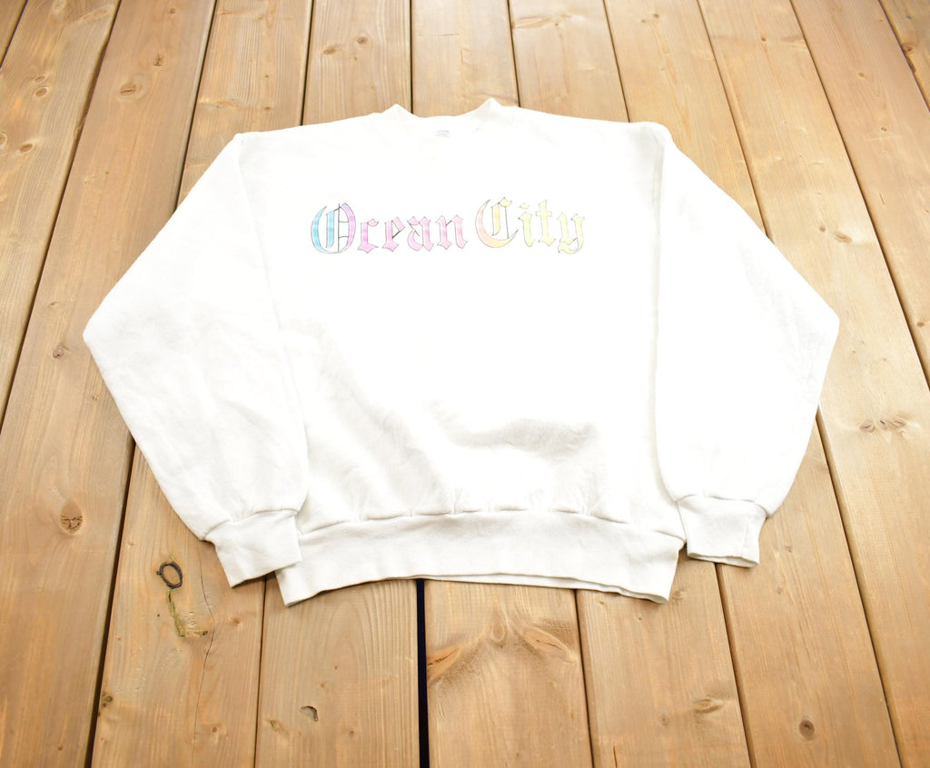Vintage 1990s Ocean City New Jersey Souvenir Travel Crewneck Sweatshirt Made In USA