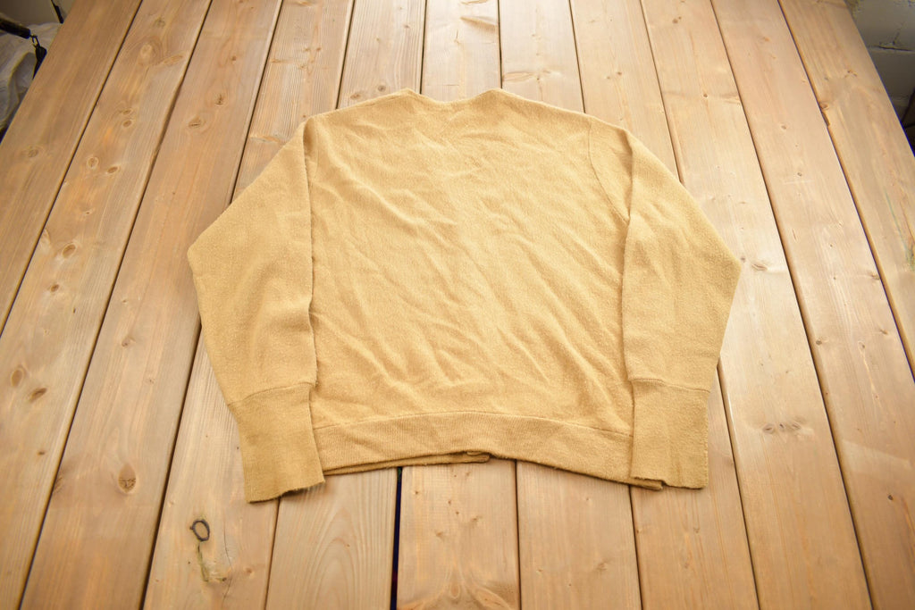 Vintage 1970s IZod Knit Embroidered Cardigan Sweater Made In USA