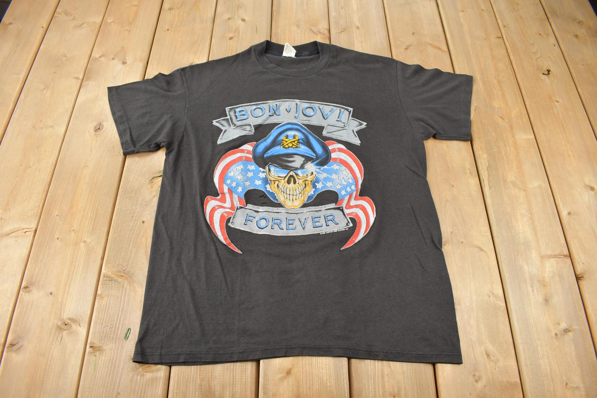 Vintage 1989 Bon Jovi Forever The Brotherhood Tour Band T-shirt