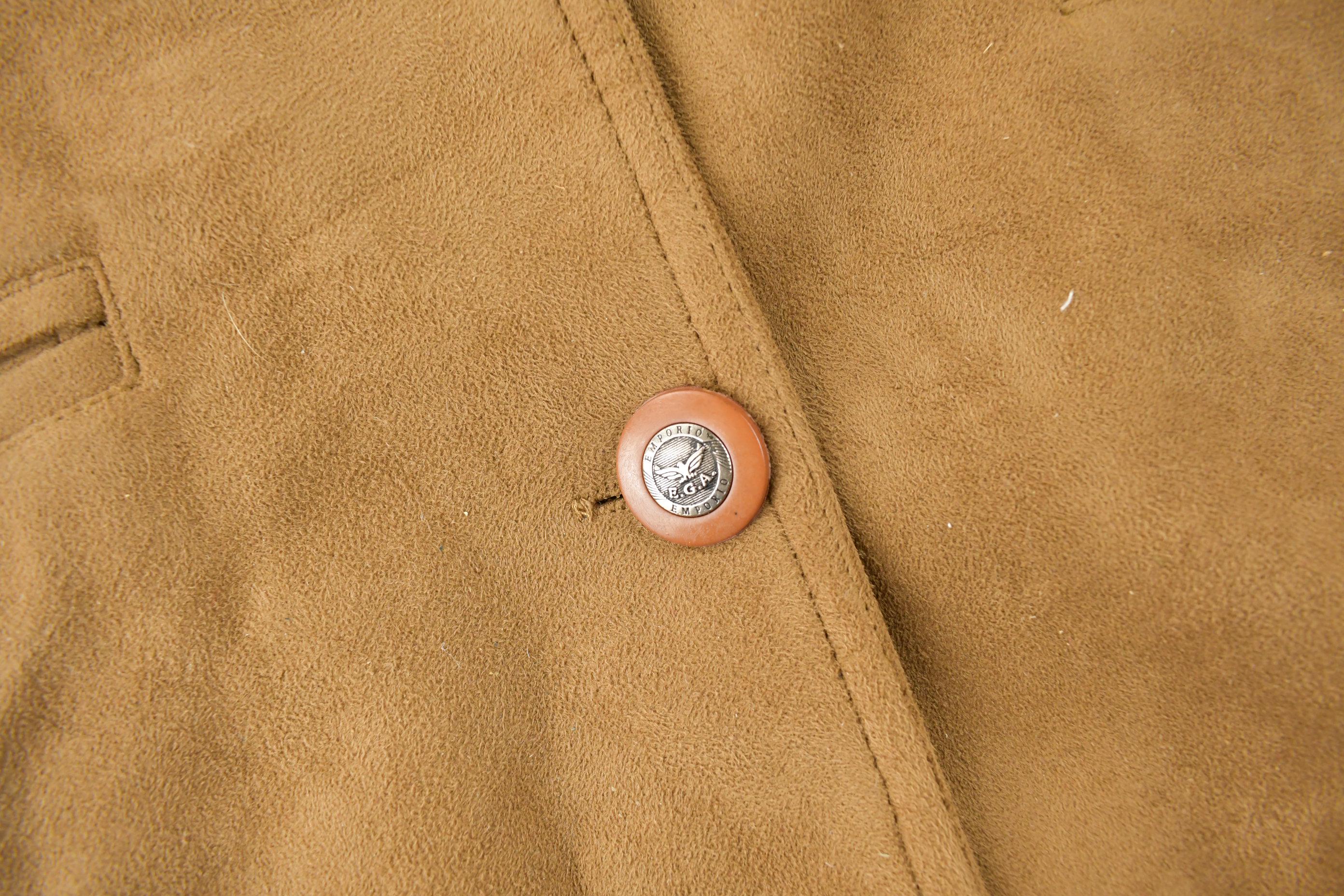 Vintage 1970s Emporio Suede Leather Blazer Jacket