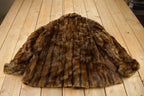 Vintage 1970s Irene Furs Brown Mink Fur Coat Made In Canada