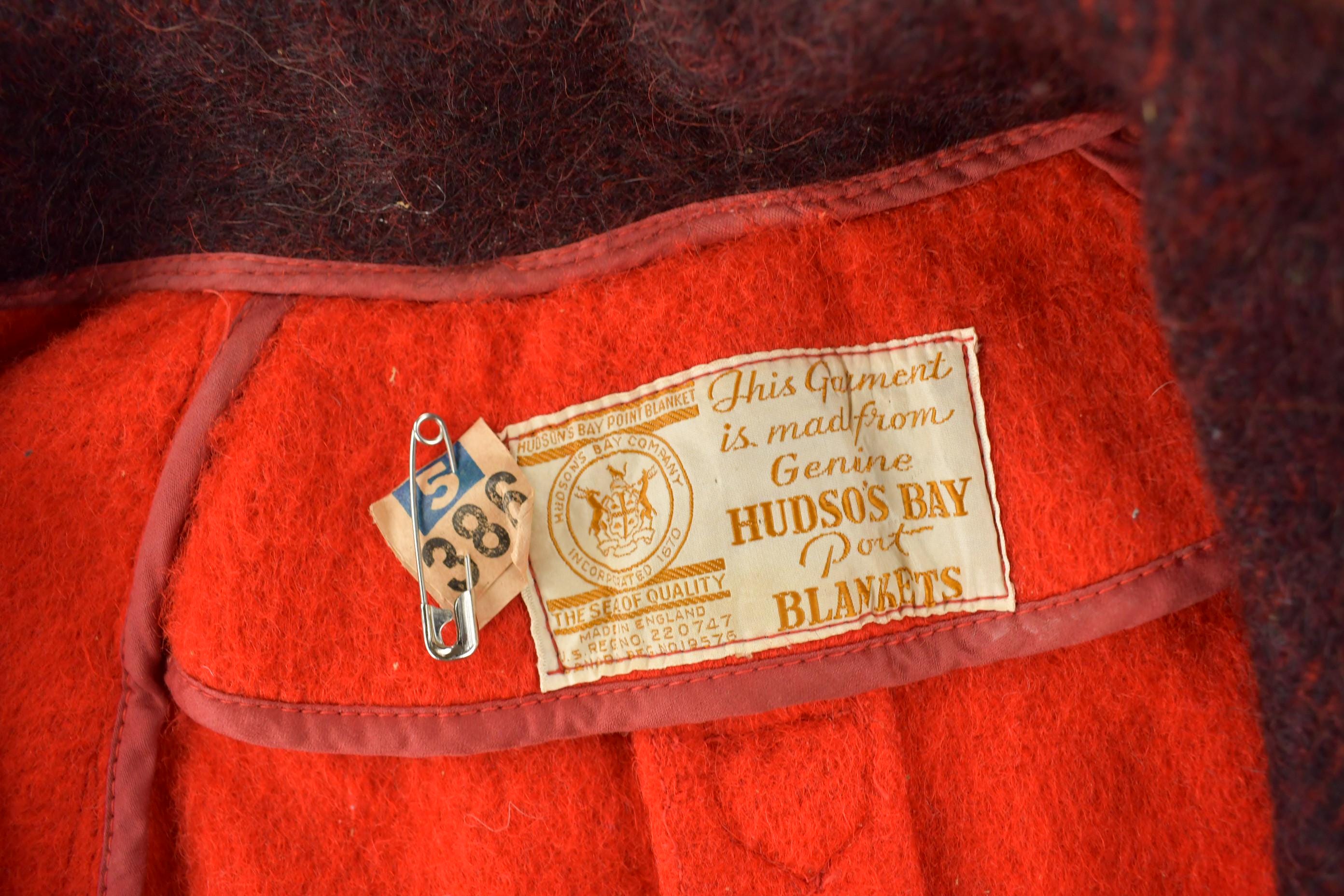 Vintage 1970s Hudson's Bay Point Blanket 100% Wool Jacket