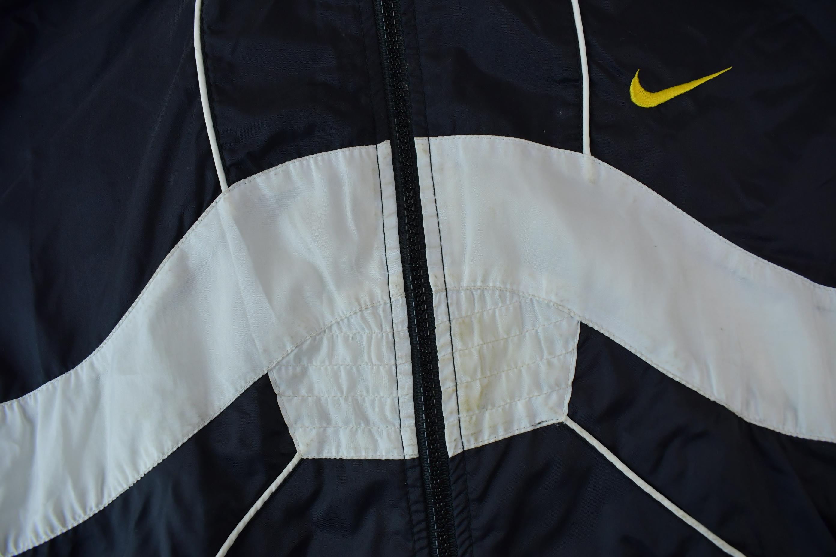 Vintage 1990s Nike Big Swoosh Color Block Windbreaker Jacket
