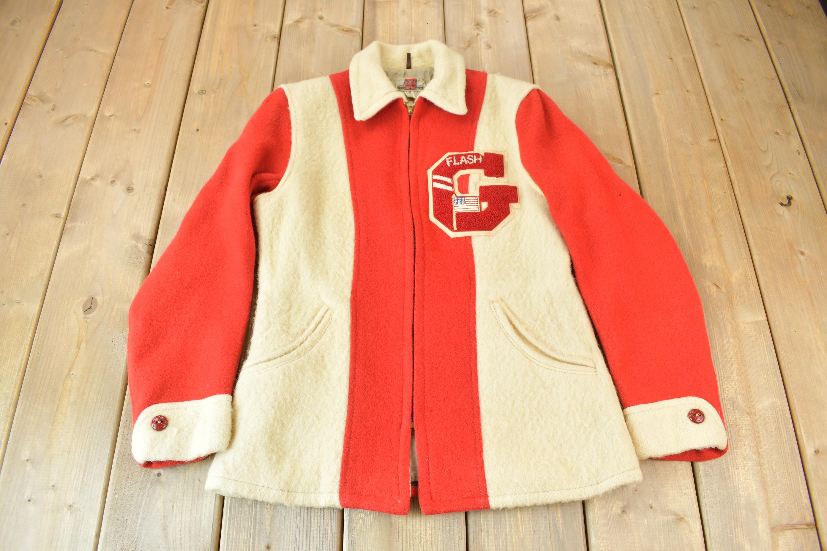 Vintage 1930s Holt's Wool Collegiate Varsity Jacket