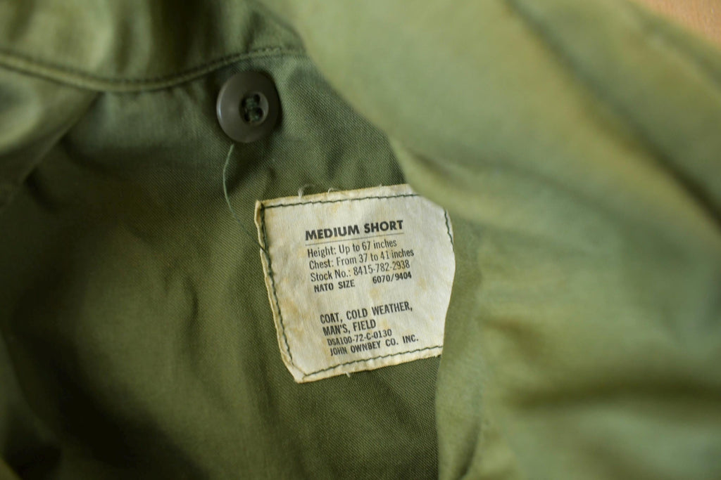 Vintage 1972 US Military Army Cold Weather Field Jacket