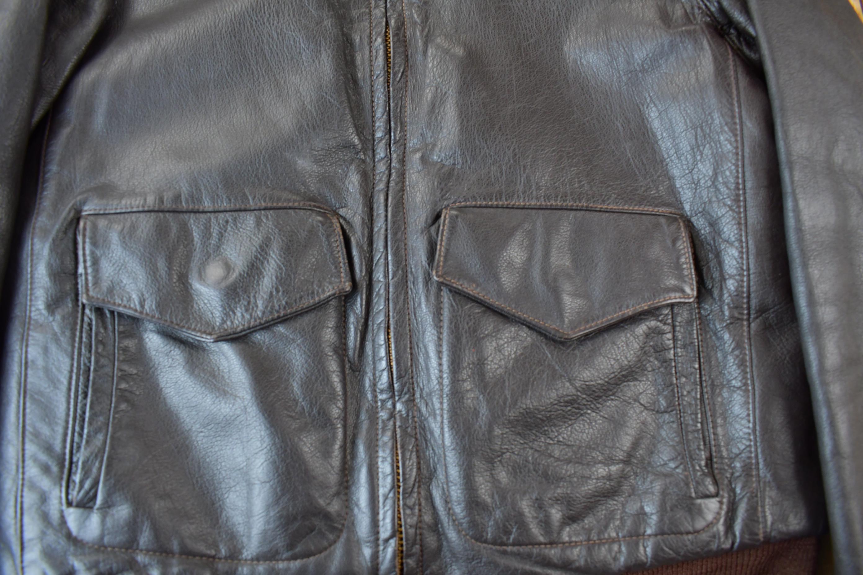 Vintage 1950s LL Bean Shearling Leather Flight Jacket