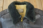 Vintage 1950s LL Bean Shearling Leather Flight Jacket