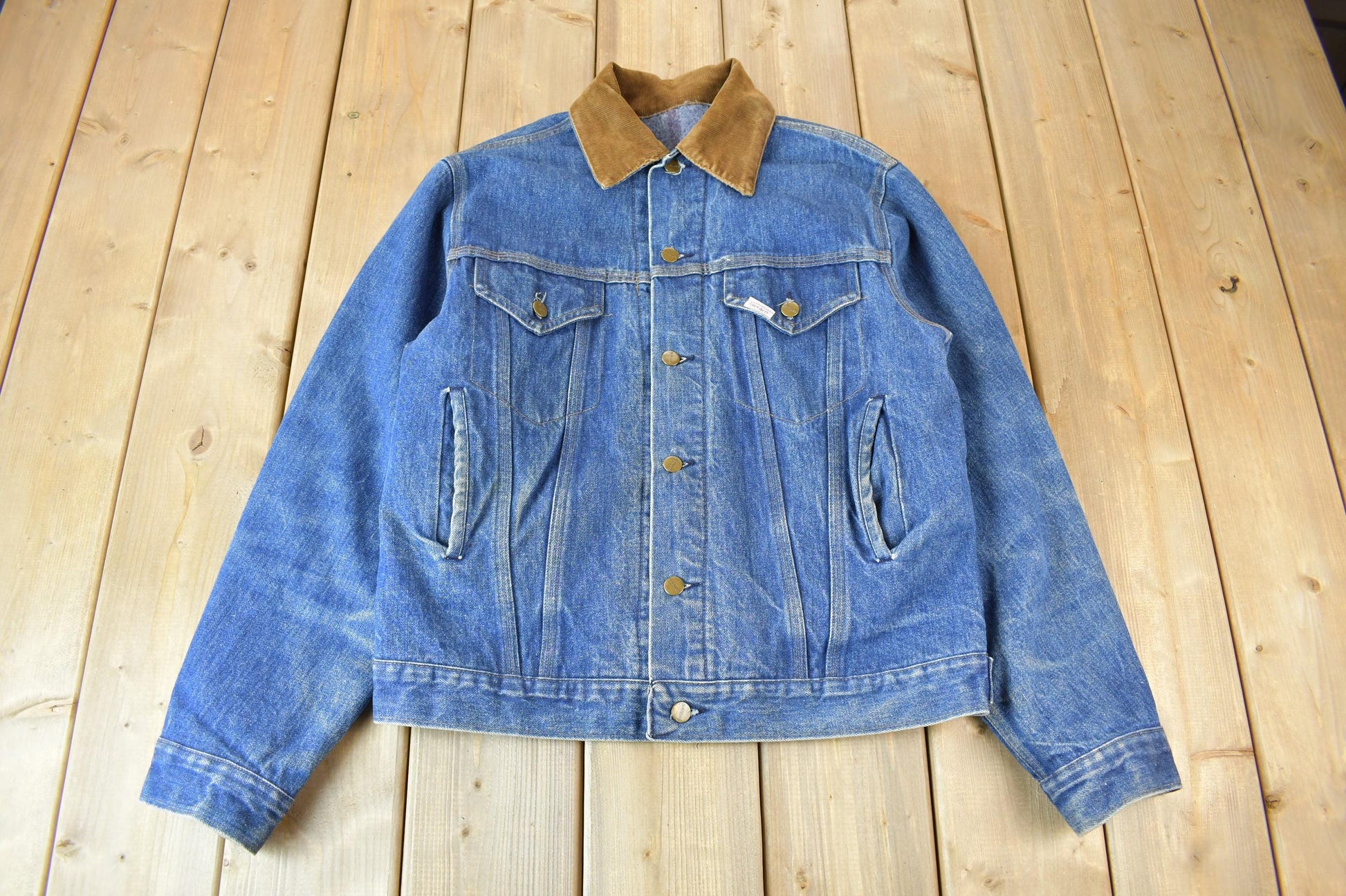 Vintage 1980s Carhartt Medium Wash Jean Jacket
